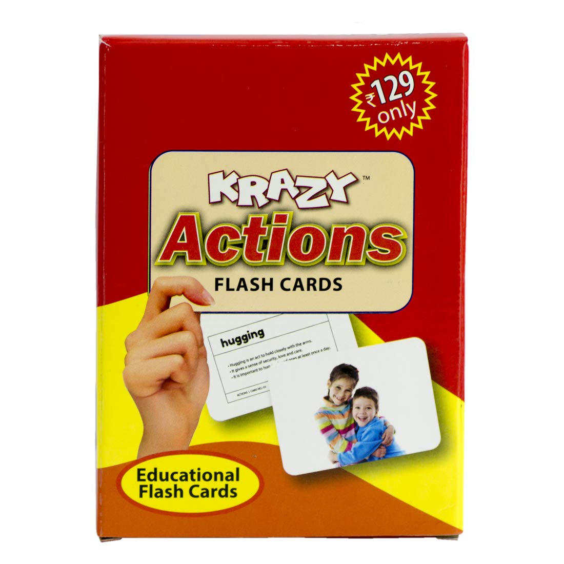 Krazy Toddler Mini Flash Cards Actions, Double-Sided Flash Cards for Toddlers 1-4 Years, 24 Real Image Cards, Montessori Toys, Educational Preschool Learning Activities for Kids