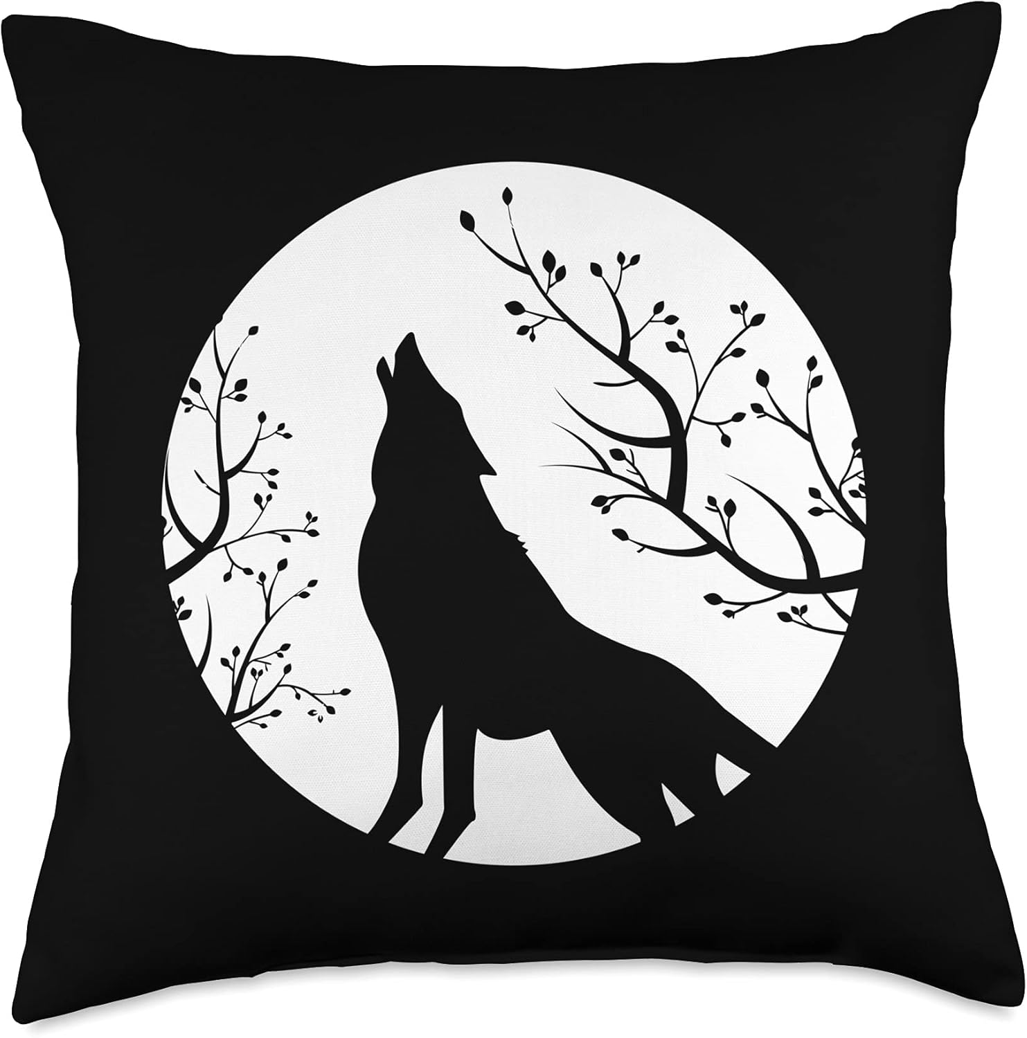 wolf throw pillow