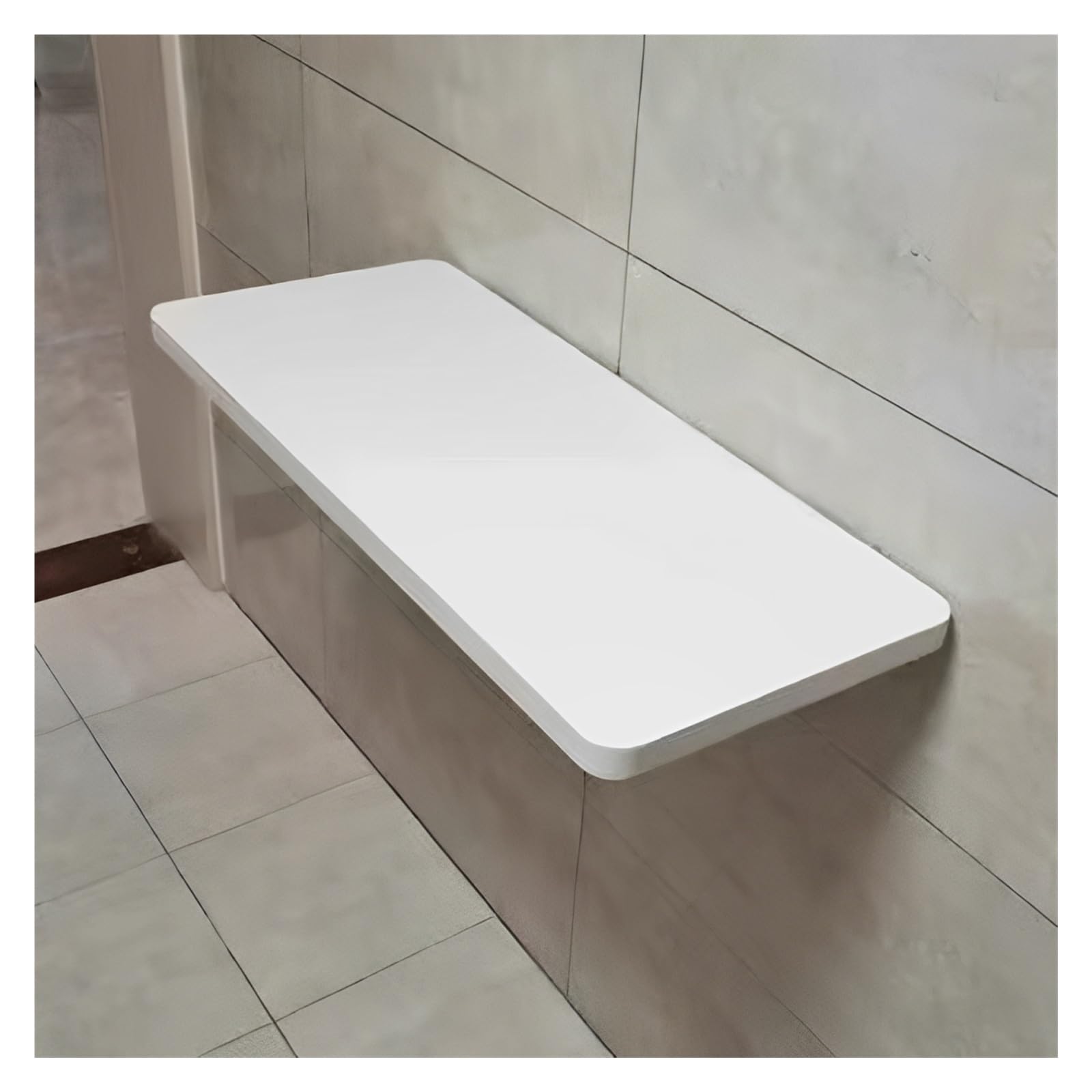 ZHANGGL Wall-Mounted Folding Desk Space-Saving Floating Table for Home & Office Multi-Functional Dining Workstation Kitchen Laundry Room White (90x50cm)