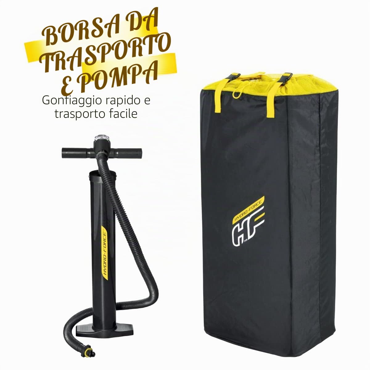 Hydro-Force SUP Gonfiabile Stand Up Paddle Board - Set completo di diversi stili, dimensioni 2,4 m, 3,4 m, 3,8 m, 3,8 m, 3,8 m, 3,8 m, 3,8 m
