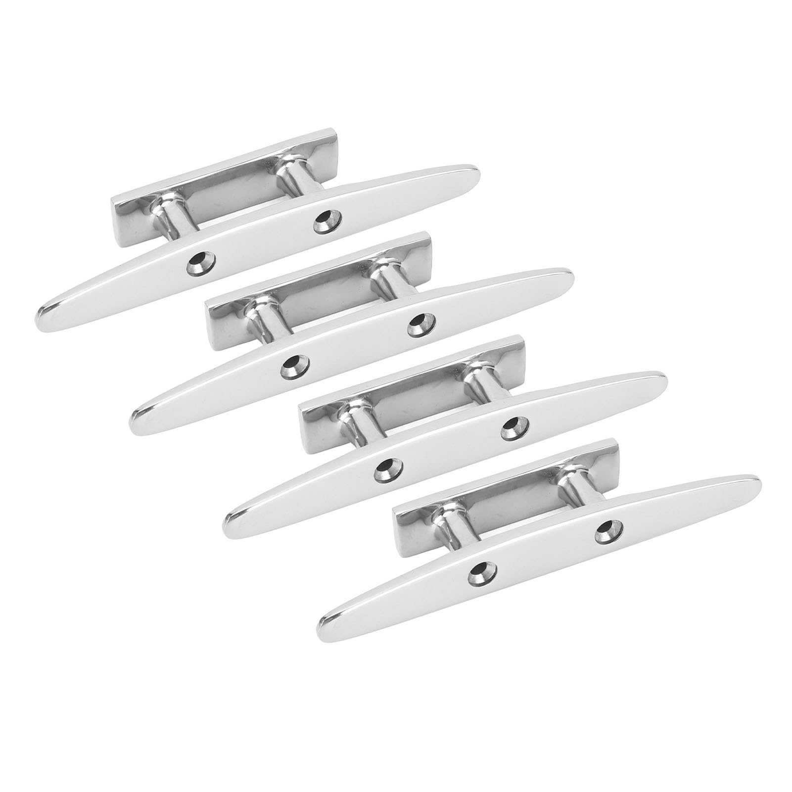 Fabater Bitte per Barca 5 Pollici, Bitte per Ormeggio in Acciaio Inossidabile 4 Pezzi, Bitte per Ormeggio a Base Aperta, Robuste Bitte per Corda Marina per Motoscafo, Yacht, Coperta