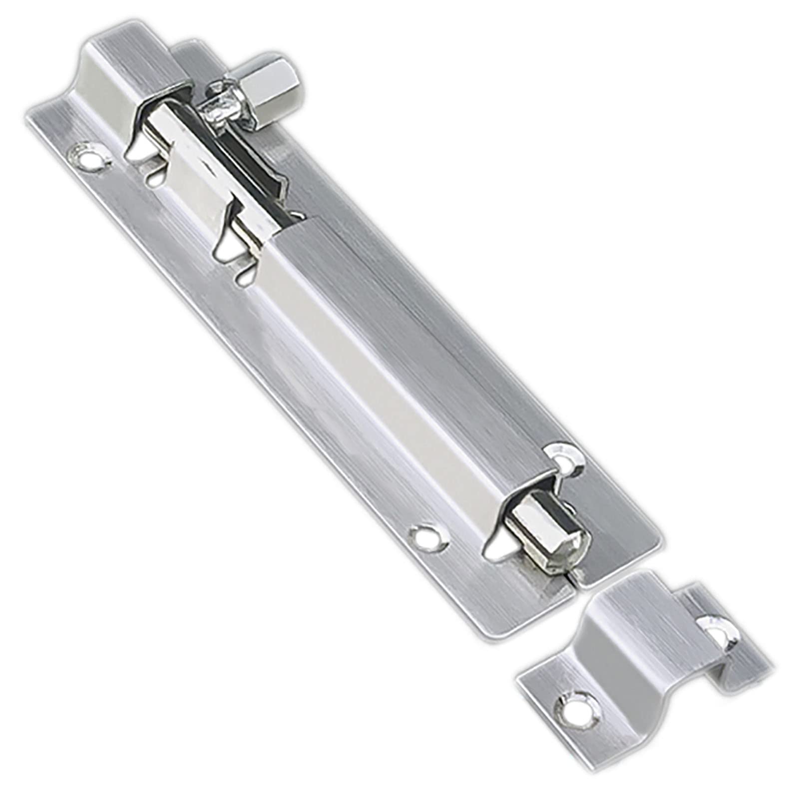 NVSFZGIYG Door Lock,Gate Bolt Stainless,Slide,2 Pack Barrel, Thickened Steel Sliding for, Brushed Finish with Screws