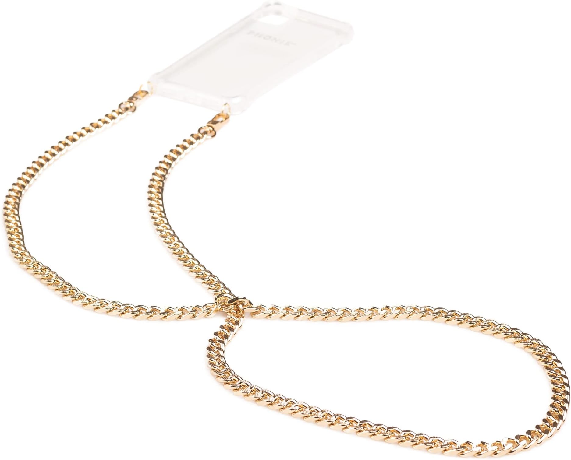 Phonie I 12/12 Pro Case Soft Shockproof TUP Shell Stable Lanyard with link chain in Gold color Germany