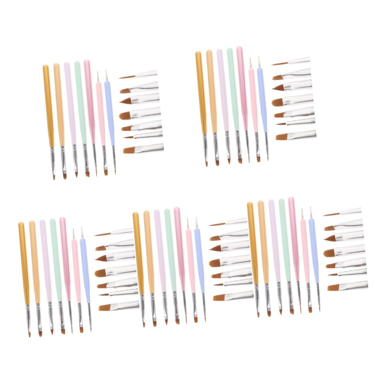 minkissy 35pezzi Pennelli Per Nail Art Pennelli Per Manicure Multiuso Con Manico Strumenti Per Decorazioni Unghie Perfetti Per Professionisti e Fai Da Te