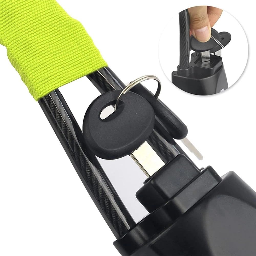 Antivols de voiture Verrou antivol pour véhicule, pour volant et ceinture de sécurité, 2 clés, Installation facile, dispositif pour voiture SUV Canne Antivol Voiture(Black)