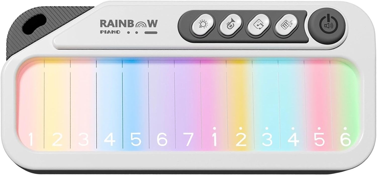 Piano Toy Light up Mini Musical Instrument Keyboard | Kids Piano Toys for Age 3-6 Boys Girls Travel Birthday Party