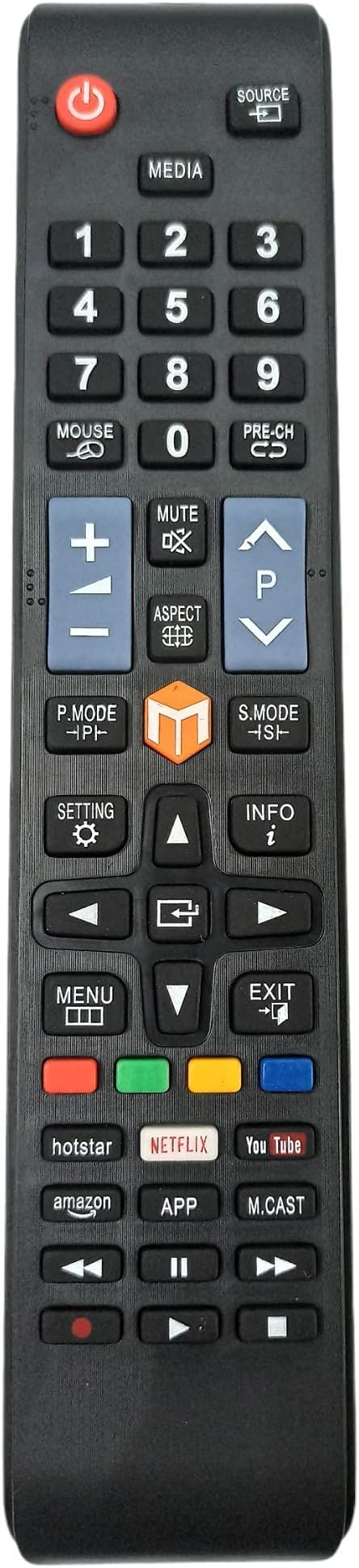 Ehop Smart Tv Remote for Assembled Chinese LED LCD TV with Hotstar,Netflix and YouTube Functions (Please Match The Image with Your existing or Old Remote Before Ordering)
