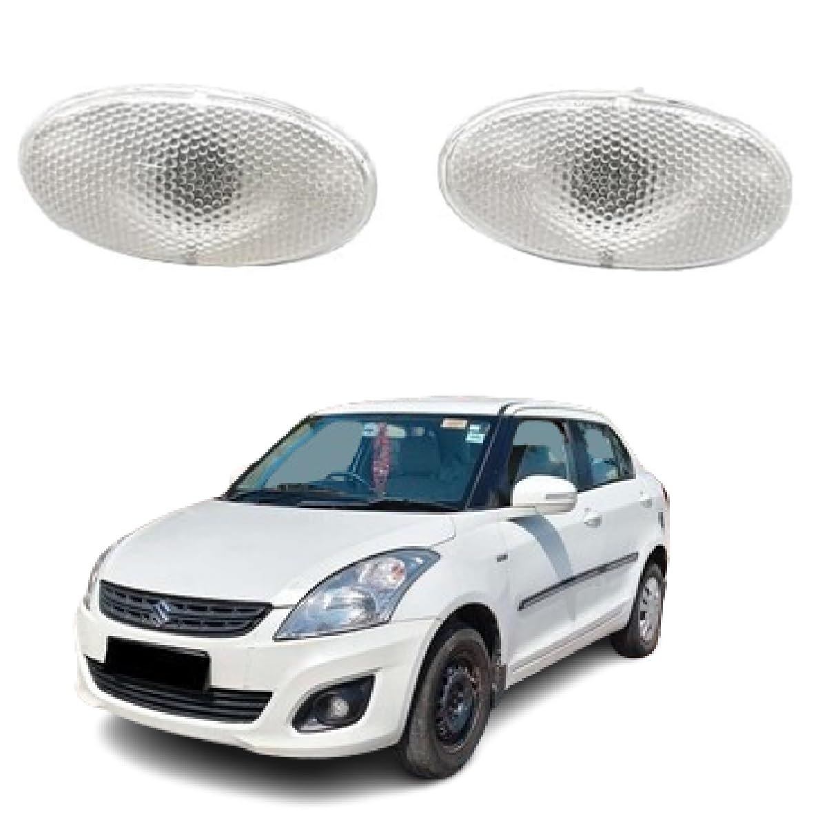 STYCARO Bumper Fender Indicator Light Lamp White Assembly Maruti Baleno, Brezza, Celerio, Ertiga, Fronx, Ignis, Ritz, S-Cross, Swift, Swift Dzire, SX4, Wagon R (Set of 2)-image-49