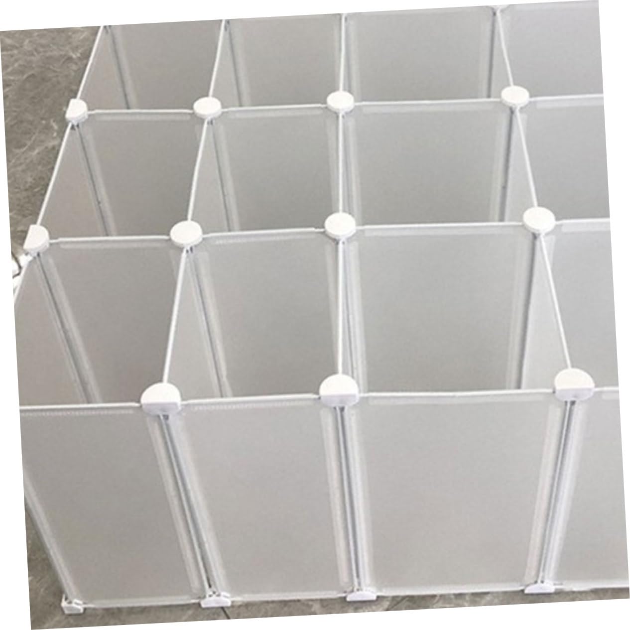 25 Connecteurs Pour Cubes De Rangement Fil Métallique - ABS Blanc, Assemblage Modulable - 4