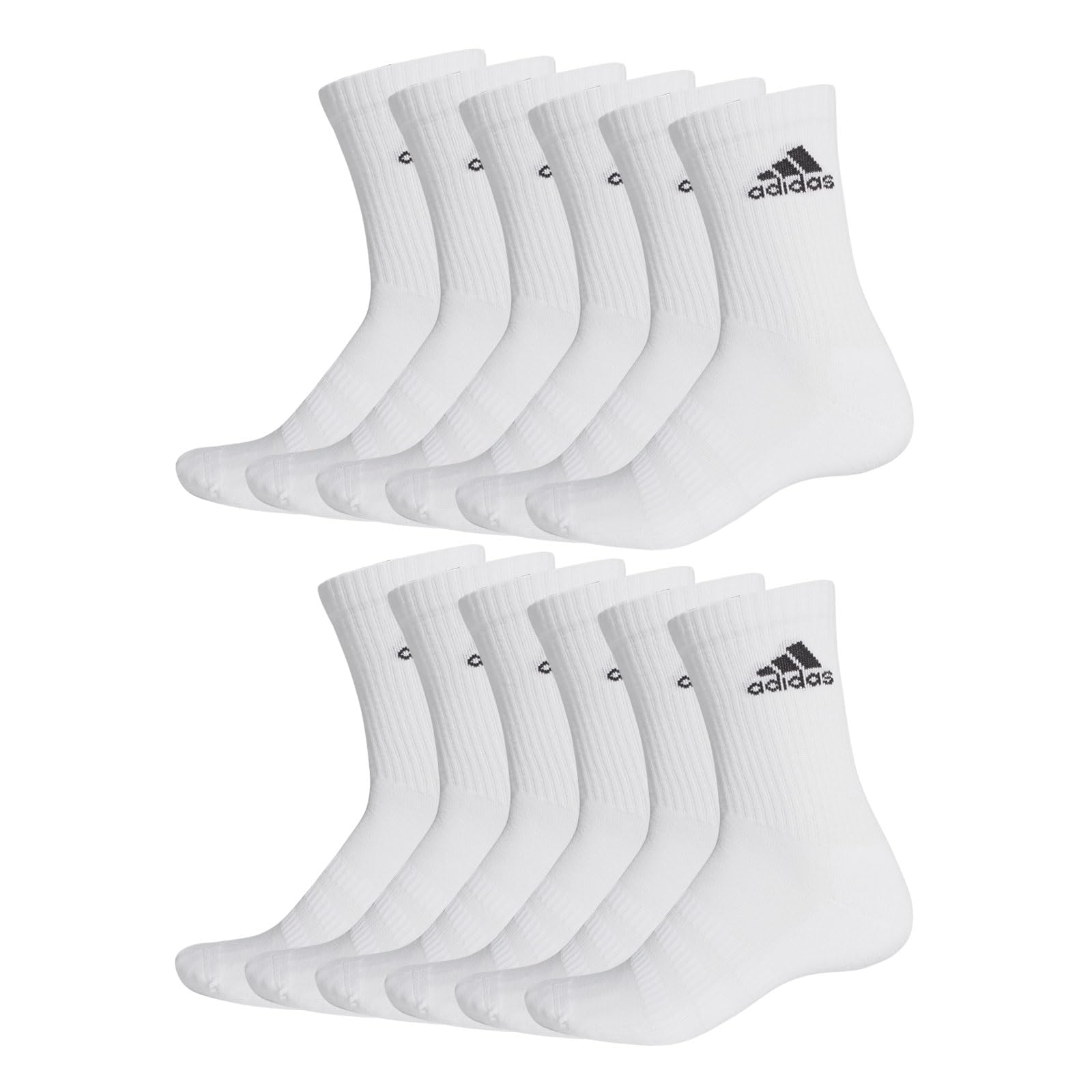 Adidas Performance Pack Of 3 Pairs Of Crew Socks Men's White + White + White Xl+