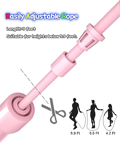 Miniatura 3 de Cuerda de saltar para niños, paquete de 4 cuerdas de salto de PVC suaves y duraderas para niños, niñas, estudiantes, deportes al aire libre,