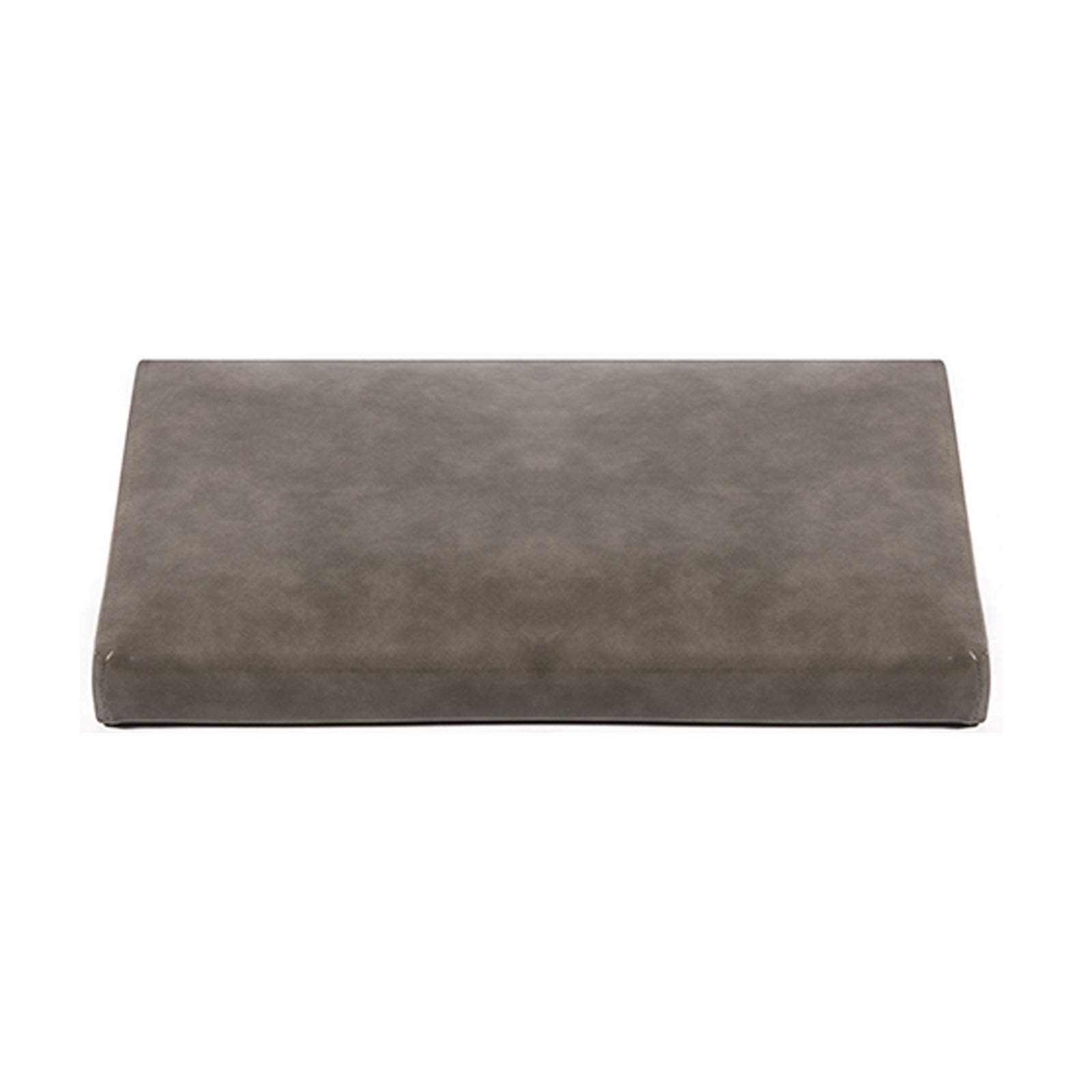 Coussin de banc imperméable en cuir PU gris lune avec mousse haute densité 60x30cm