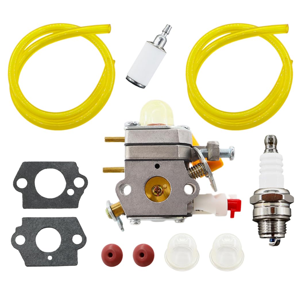 MCHNIC Carburetor Carburettor for Ryobi PBC3020 PBC3046YB PBC3046YE PBC3046E PBC3046B PLT3043E 30cc w/Fuel Line Filter Spark Plug Primer Bulb Strimmer