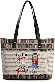 20 Unique Christmas Gifts For Authors That'll Make Their Quills Quiver! 618 Personalized Just a Girl Who Loves Books Leather Bag, Customized Name Re...