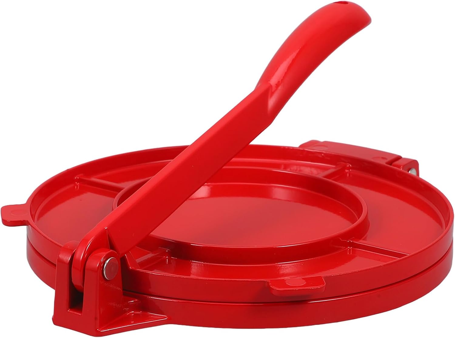 Roleader Heavy Duty Aluminum Alloy Dough Press Tortilla Maker Manual Tacos Mold Kitchen Tool for Pizza Dough and Flatbreads Pressing, Red