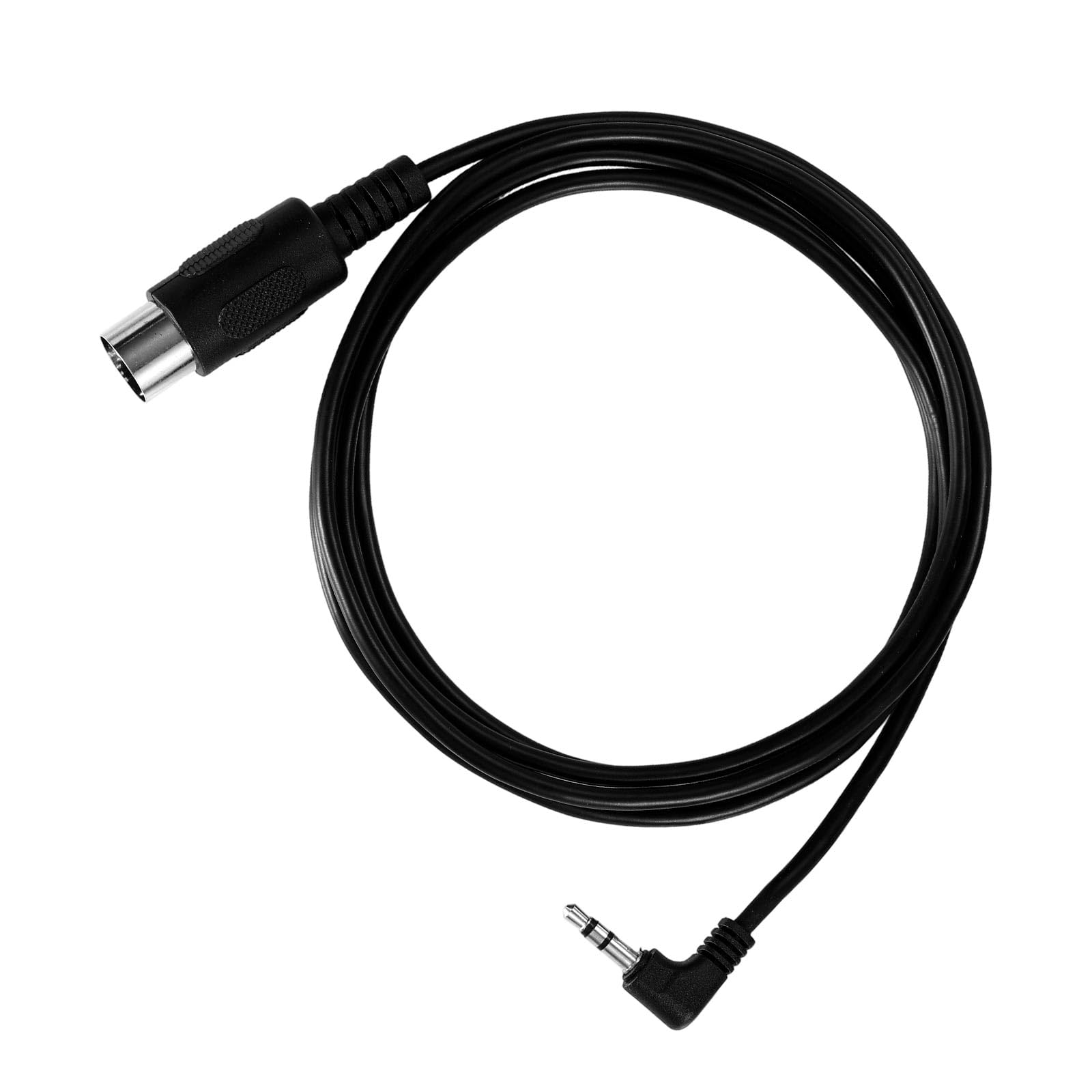 2szt Kabla MIDI Typu A z Wtykiem TRS 3,5mm i 5-Pinowym Męskim DIN, 30cm Długości Kabel TRS Wielokierunkowy z 5-Pinowym Wtykiem MIDI do Klawiatur Syntezatorów i Systemów DAW (Czarny)