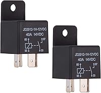 EHDIS 4 Pin 12V 40A Automotive Relay JD1912 SPST Heavy Duty Car Relays, Pack of 2 for Starters & Switches