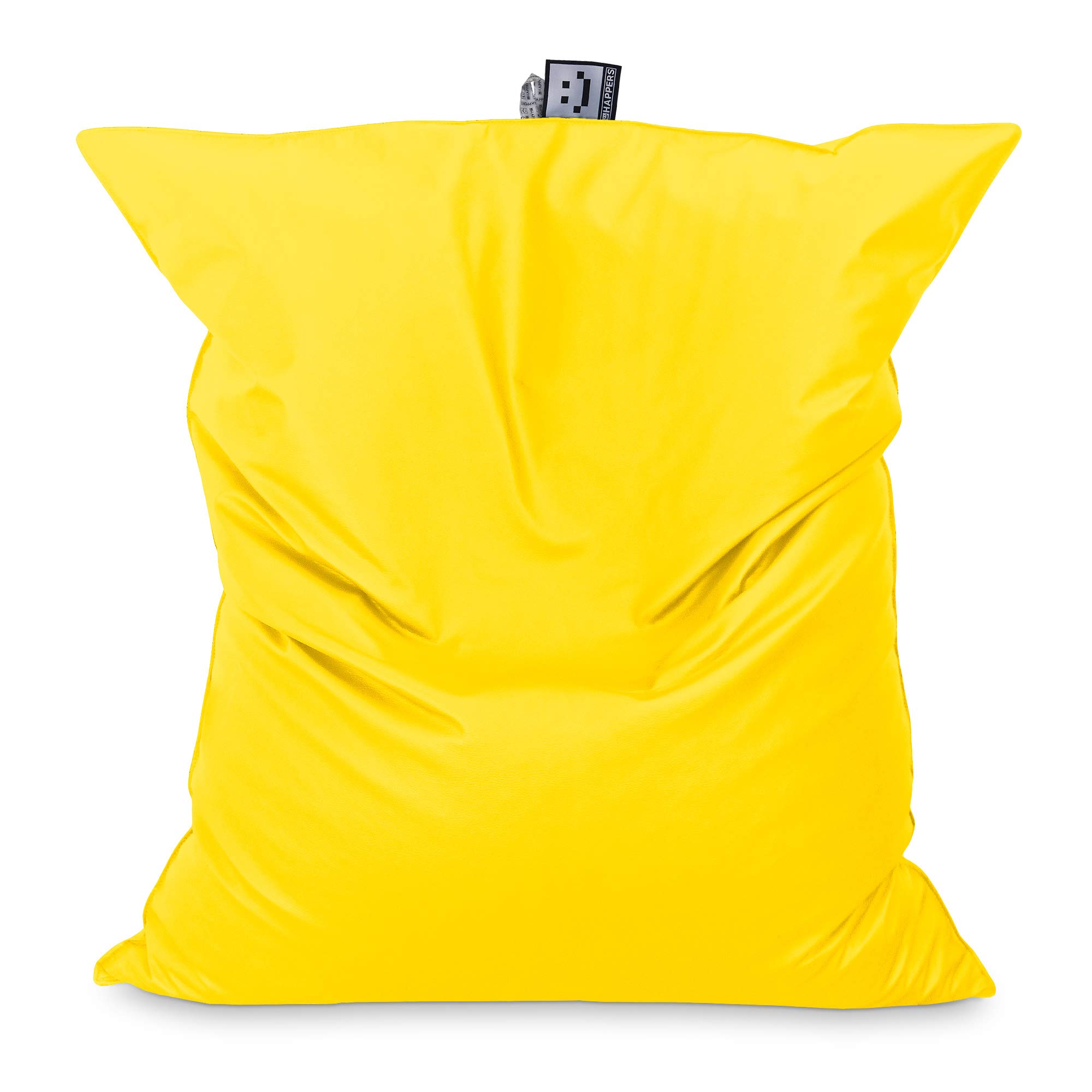 Happers Big Pouf Géant Similicuir Indoor Jaune