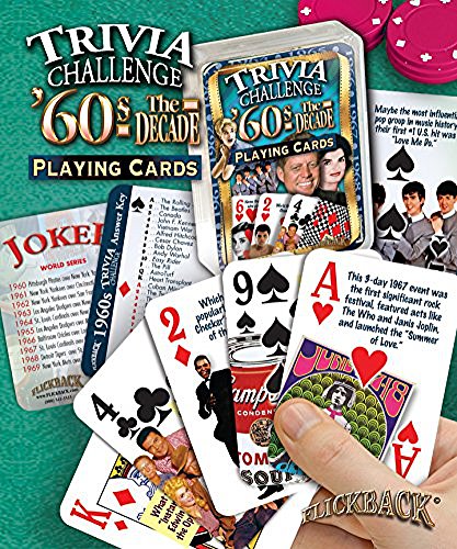 Flickback 1960's Decade Trivia Playing Cards