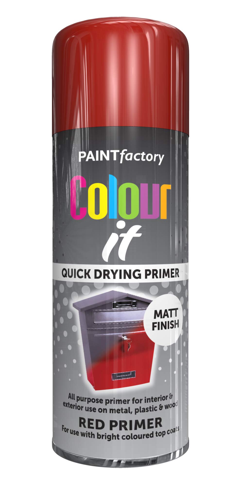 PAINTfactory Colour It Red Primer, 400 ml Spray Paint