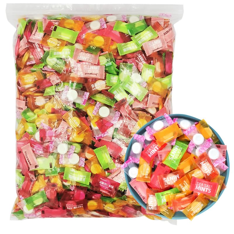 Mint Hard Candy Fruity Flavor for Party Birthday Office, Individually Wrapped Wrapper Candy Christmas Candy for Kids & Adults (2.5 kg)
