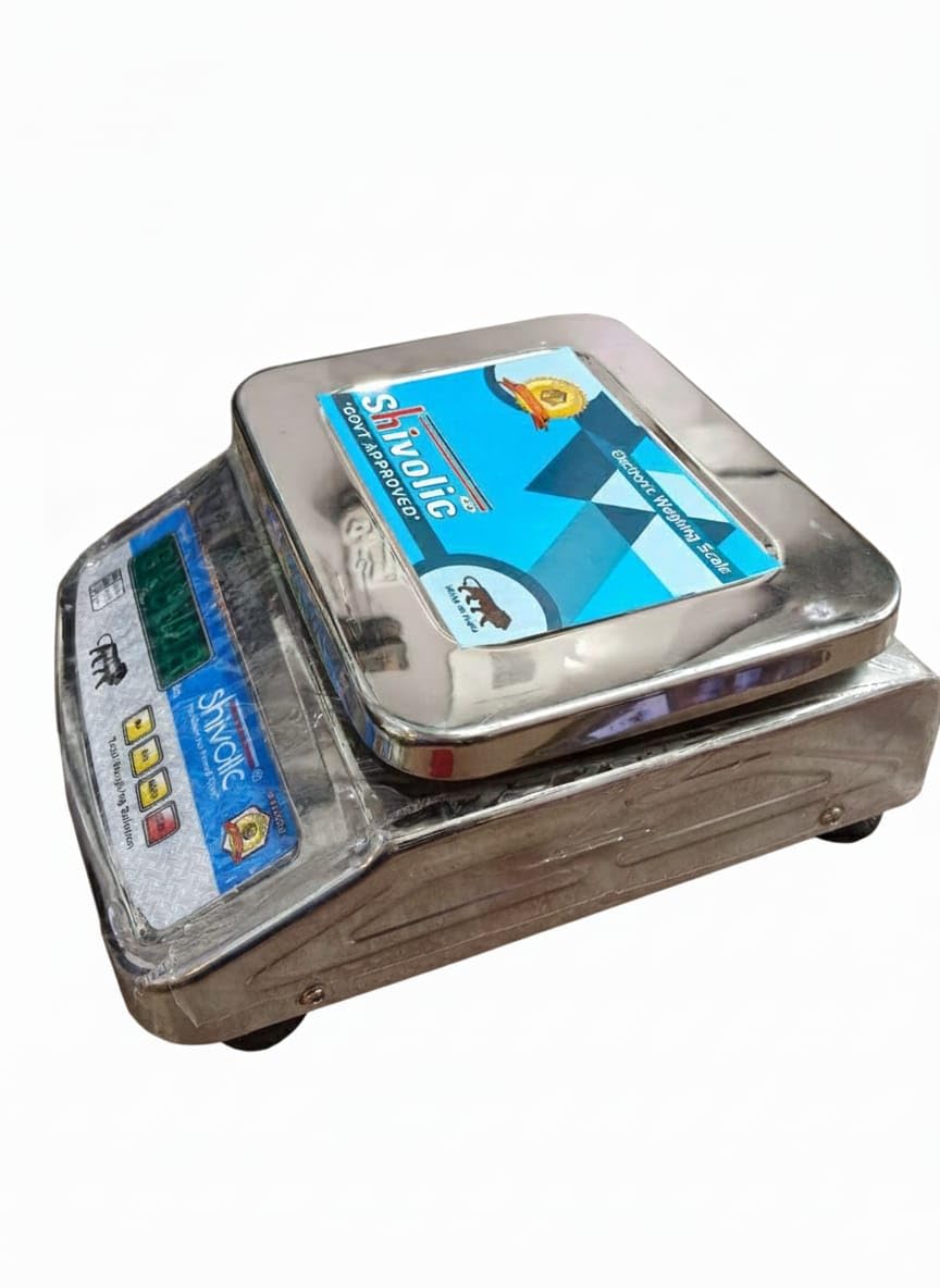 Shivolic Electronic Weighing Scale 30 Kg | 2 g Accuracy | Stainless Steel Platform (175×200 mm) | Dual Green LED Display | Commercial Shop Weighing Machine-image-15