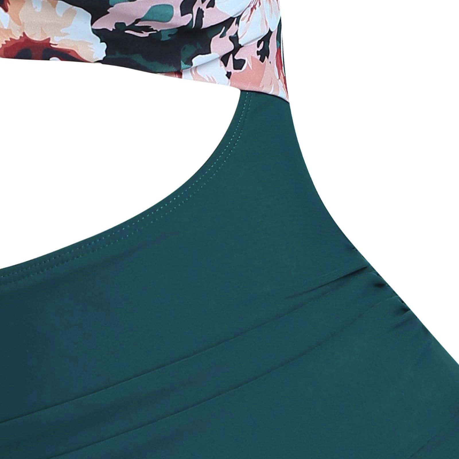 Generico Costume da Bagno Donna, Intero da Push Up con Scollo A V E Gonna con Nodo Allacciato, Perfetto per I Regali
