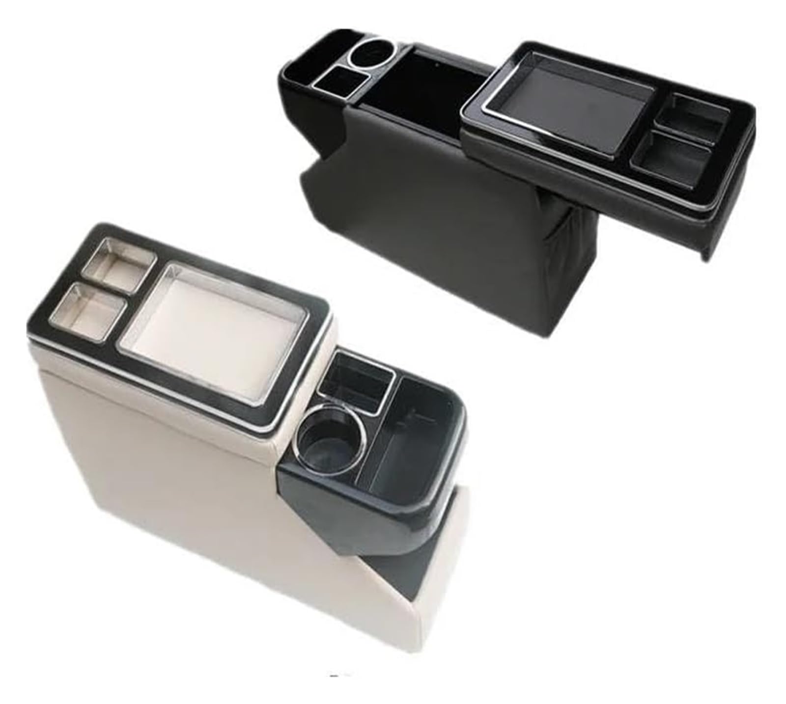 Braccioli per Auto per VW per Caravelle/per M&ultivan T5 T6 2000-2019 Bracciolo della Console Centrale Scatola di Immagazzinaggio Portabicchieri(Gray)