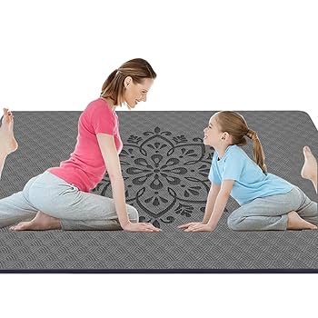Amazon | rrozziz ヨガマット 二人 幅広 200*140cm 厚手 10mm