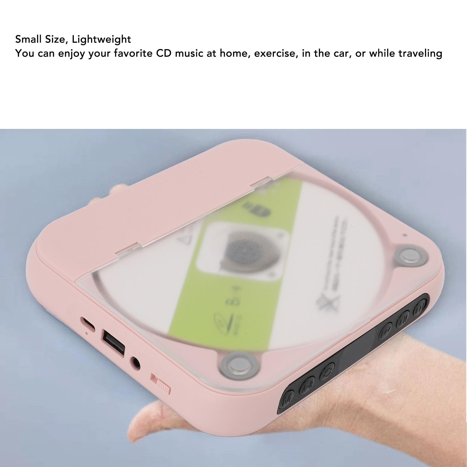 Cuifati Przenośny Odtwarzacz CD z Słuchawkami, Bluetooth Music Player Wsparcie CD USB Aux Wejście, 2000MAH Odtwarzacz CD CD, do Podróży Samochodem w Domu