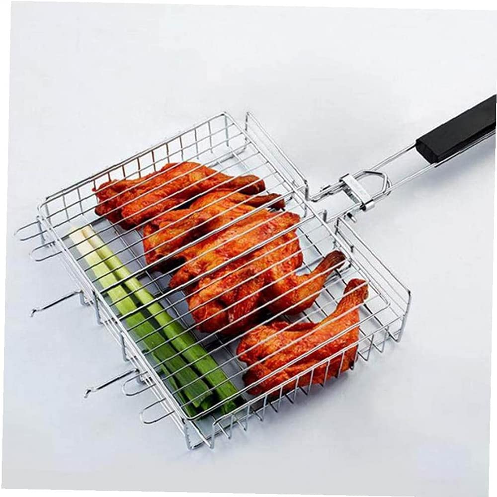 Amazon.co.jp: ZXBAODAN ポータブルBBQグリルバスケット、折りたたみ式