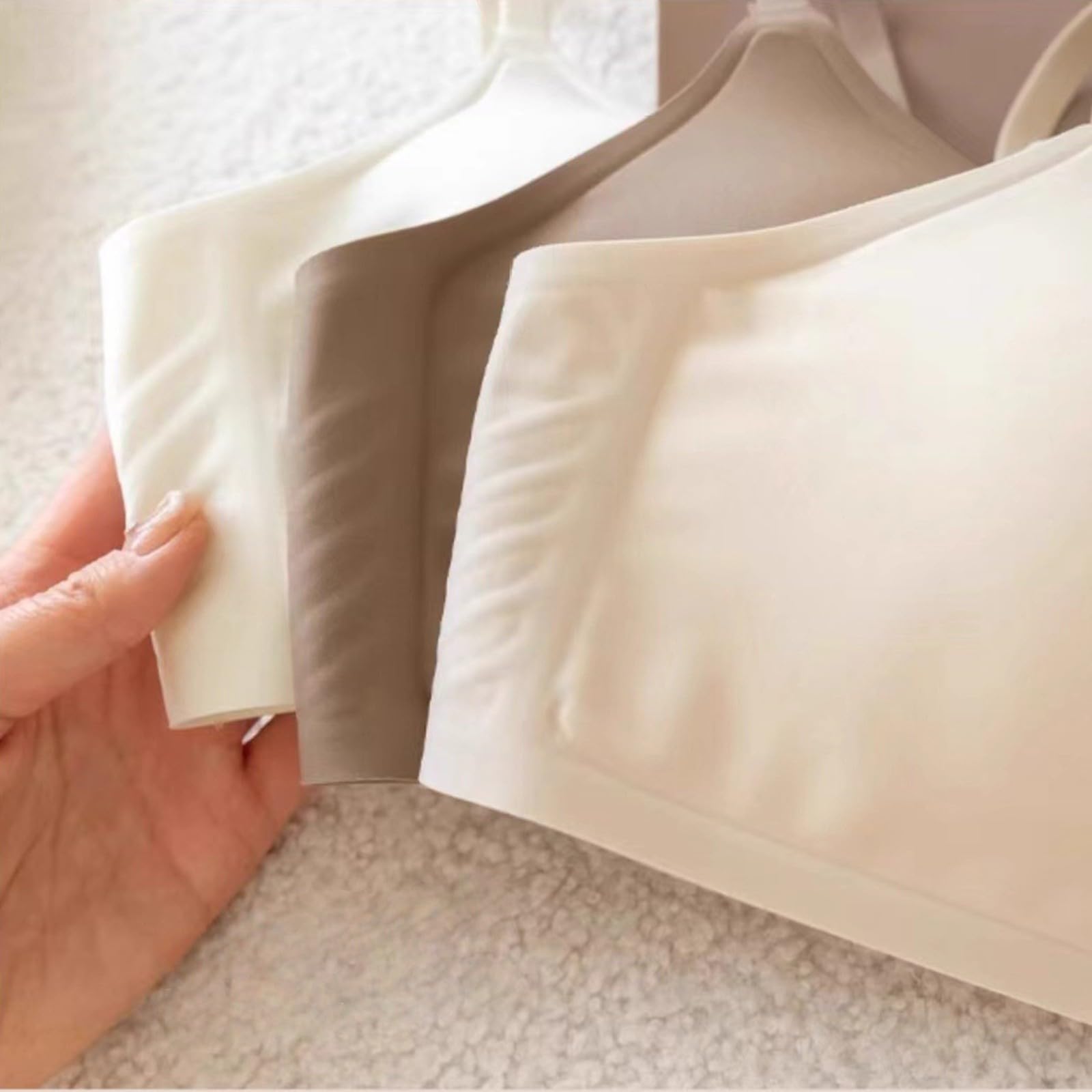Biustonosze Minimiser dla kobiet UK Niski tył Bez fiszbin Ramiączka Wyściełany Push Up Halter Halterneck Plus Size Bezszwowy biustonosz sportowy Miękki, lekki biustonosz