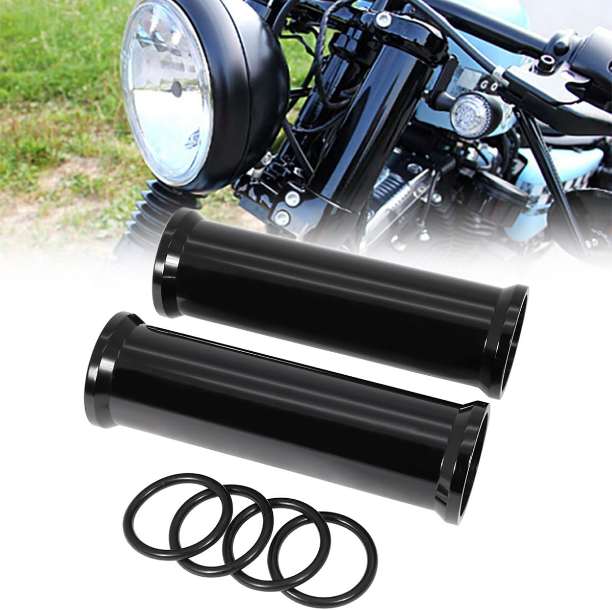 Upper Front Fork Shock Absorber Covers Protector for Harley Sportster Iron 883 1200 XL883 XL1200 Forty-Eight 2000-2021, Style A