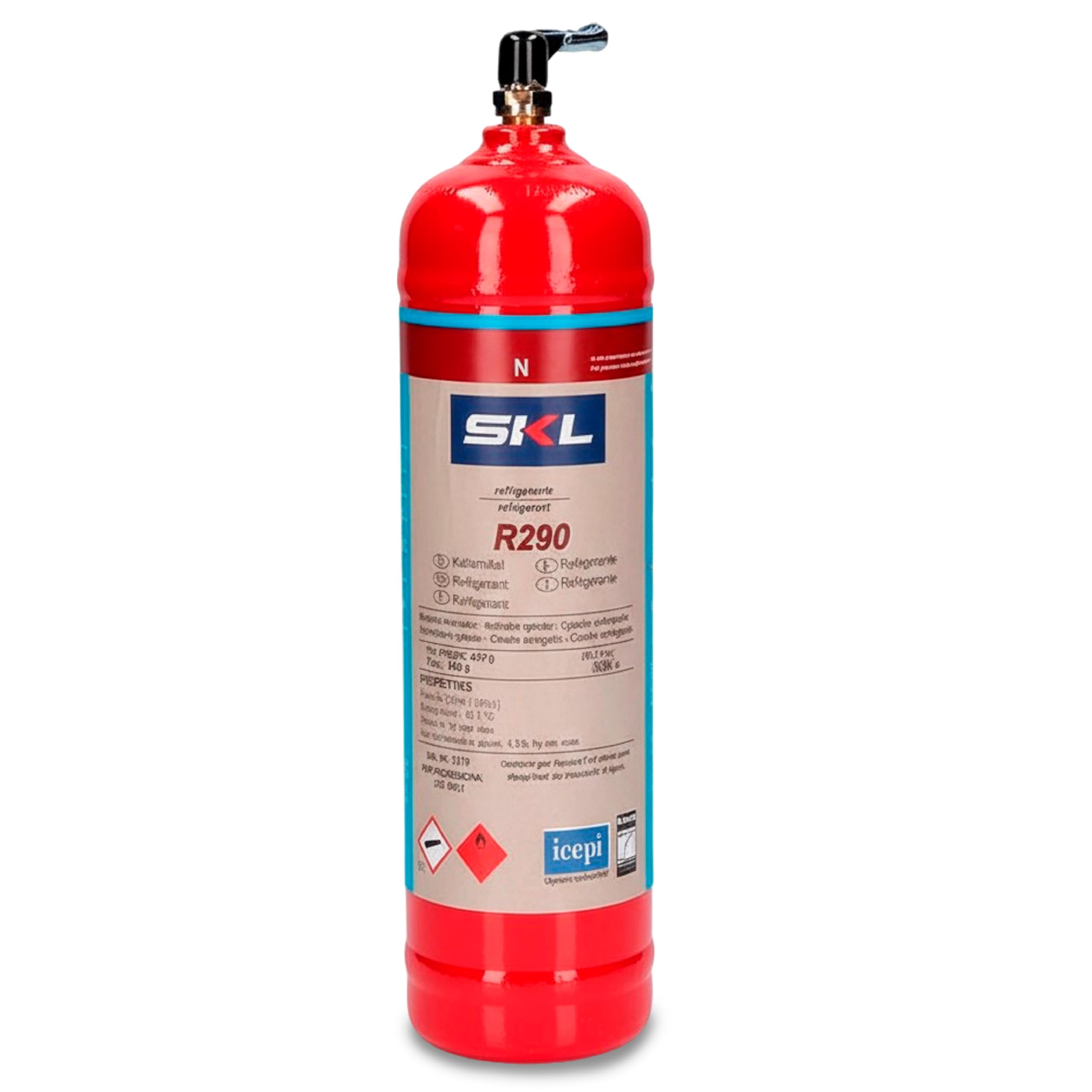 REPORSHOP - 1 bouteille de gaz réfrigérant R290 370gr Propane