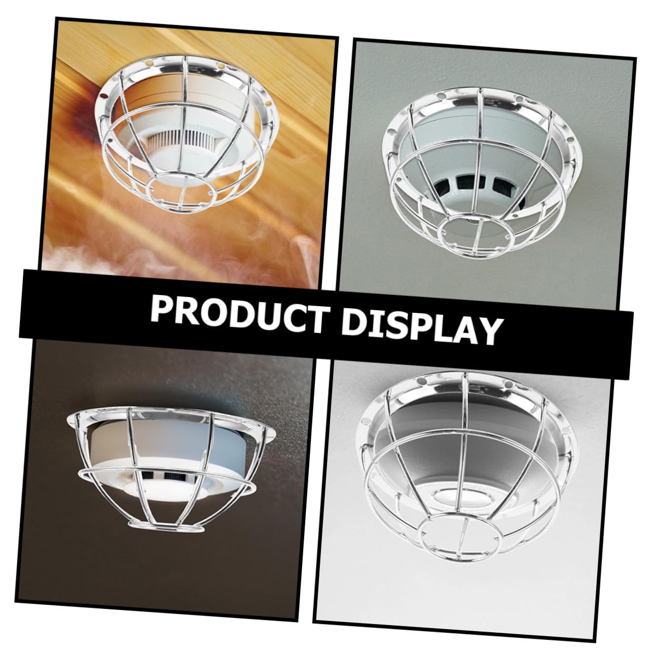 10 Piezas Protector para Detector de Humo Resistente de Acero Inoxidable para Sensor Fácil Instalación Protección Duradera para de Detección Hogares y Oficinas