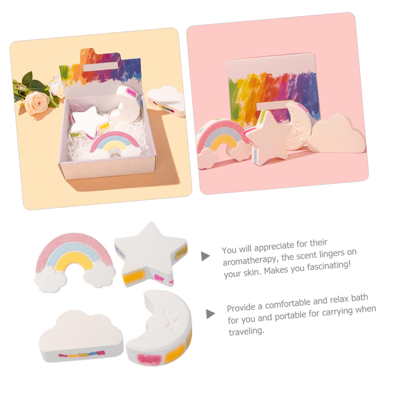 FOYTOKI Moisturizing Aroma Bath Salt Set Pack Bubble Bath Essential Oil for Relaxation