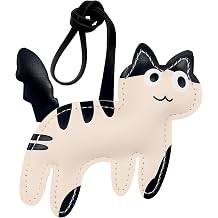 PLwelth Cute Bag Charms Leather Animal Keychain for Women Girls Kawaii Bag Charm Accessories for Purse Handbag Backpack Decor