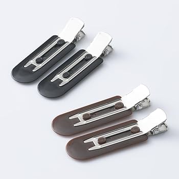 Amazon.co.jp: 貝印 癖がつきにくい前髪クリップ4P 黒・茶