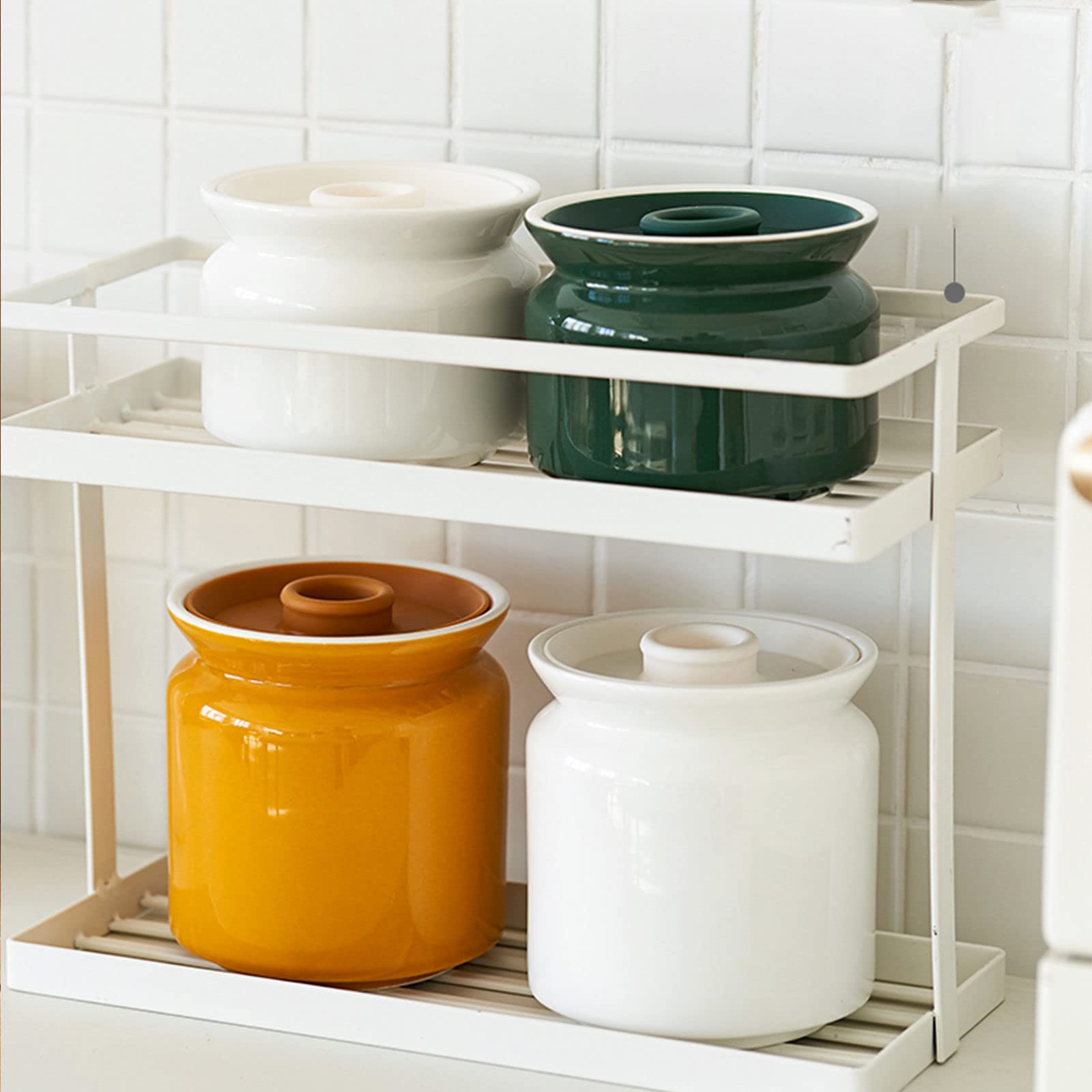 GERRIT Sucrier, sucrier avec Couvercle, Pot de Stockage de Sucre, Pot à Sucre, Pot à épices, Pot à Sucre, Pot à sel, Pot d'assaisonnement - Blanc - 300 ML (Couleur : Blanc) (Color : Unique Colour)