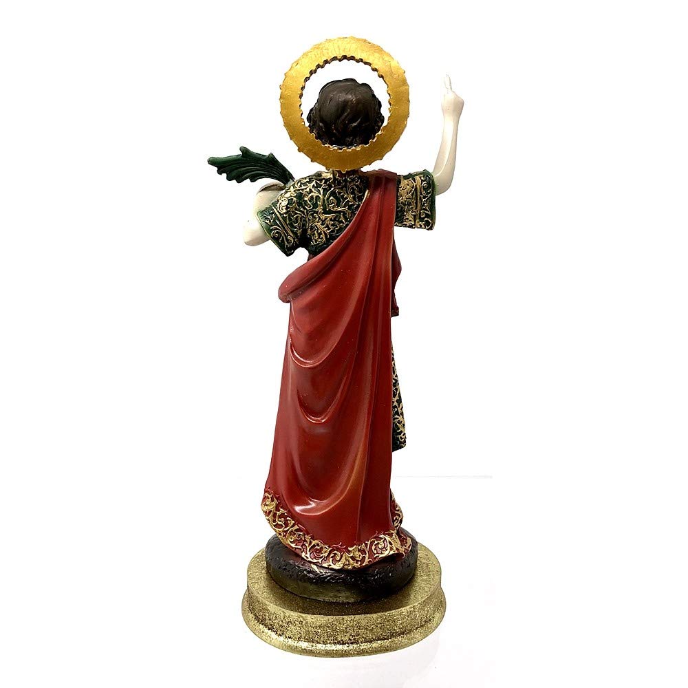 Figura San Pancracio Imagen 15Cm. Adorno Silueta Resina Peana Decoración