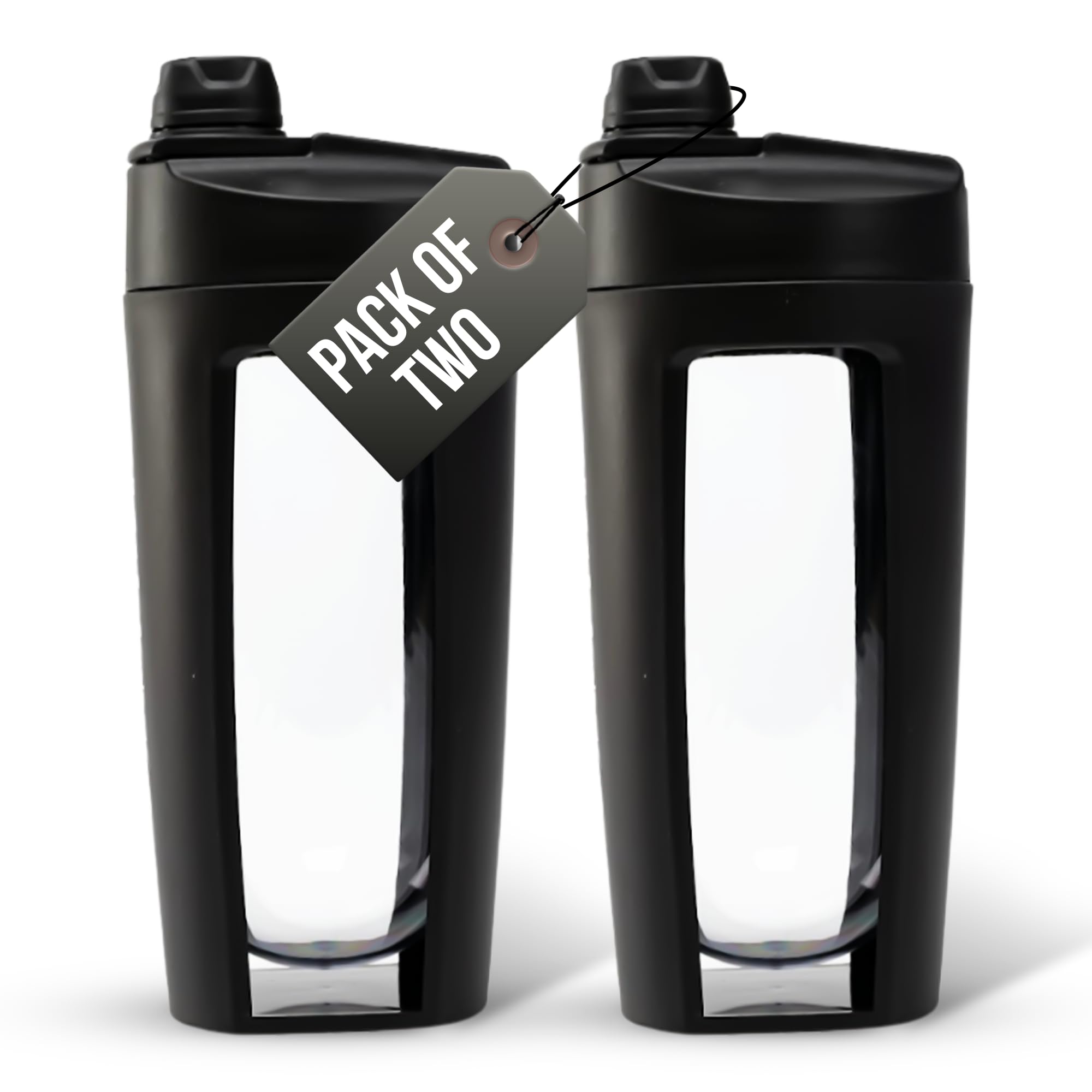 3rdphix Odor-Free Fitness Bottle with Screw Lid – Round Shape, Leakproof, Eco-Friendly, Reusable Protein Shaker & Smoothie Bottle – Black, Blue, Pink,