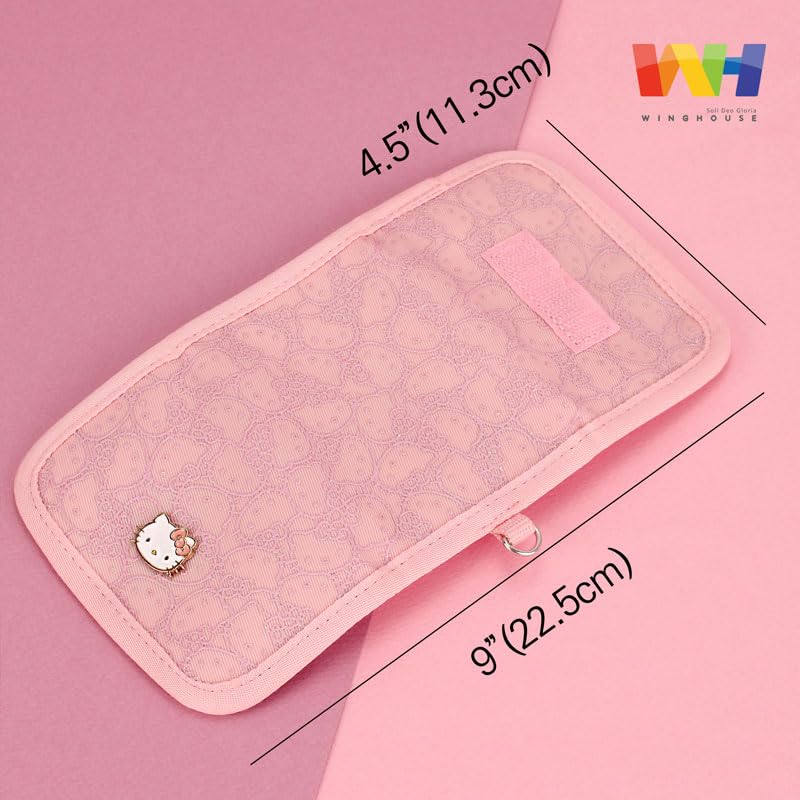 Kitty Pink Neck Wallet with Lanyard Cute Zip Pouch ID Card Holder for Girls4