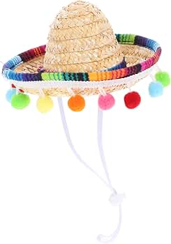 Amazon.com: PRETYZOOM Small Mexican Hat with Chin Strap Woven
