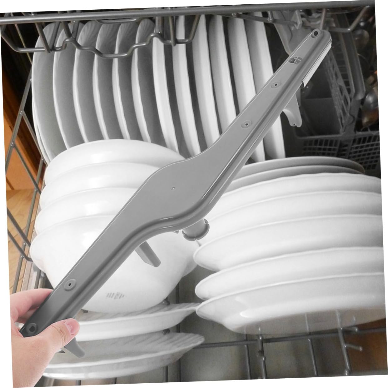 Braccio Irroratore Inferiore Installazione Facile, Pulizia Abs e Ferro 2 Pezzi Ricambio Durevole per Lavastoviglie per Cucina