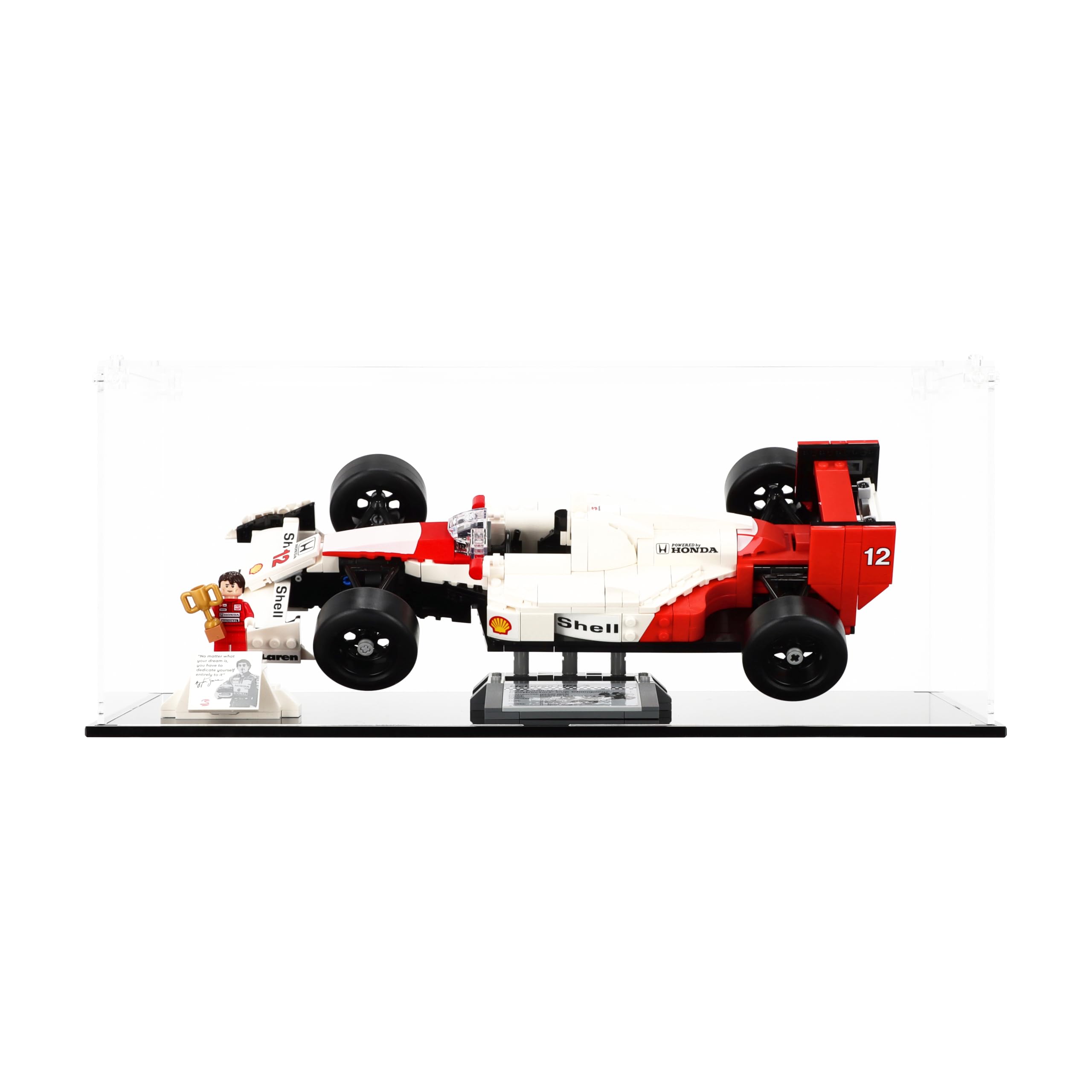 Plexico Clear Display Case For Lego 10330 Mclaren Mp4/4 & Ayrton Senna