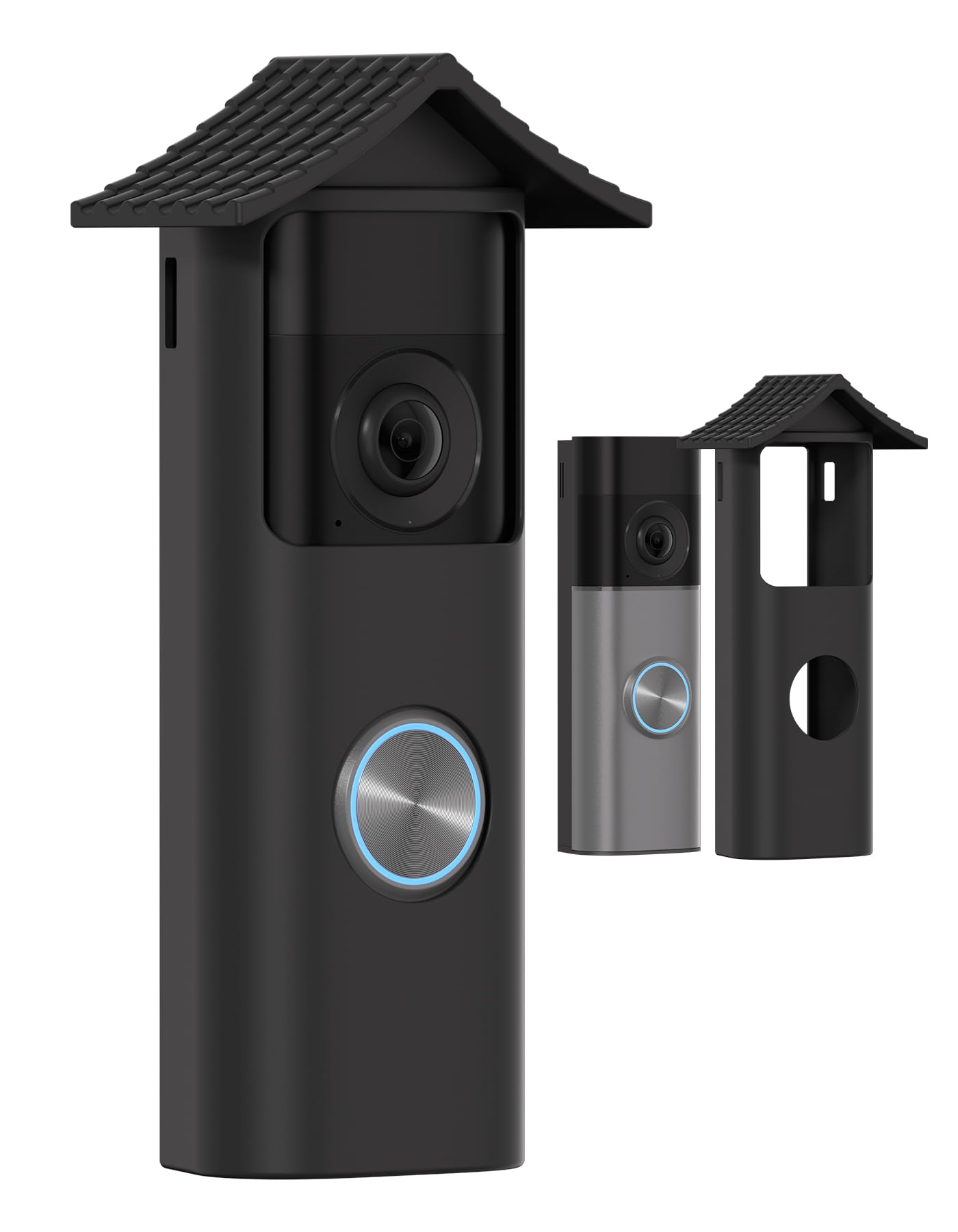 Silicone Skin Case Cover Compatible with Ring Battery Video Doorbell (2nd Gen), Battery Video Doorbell Plus/Pro (2nd Gen), protective silicone case against UV radiation and rain for the Ring