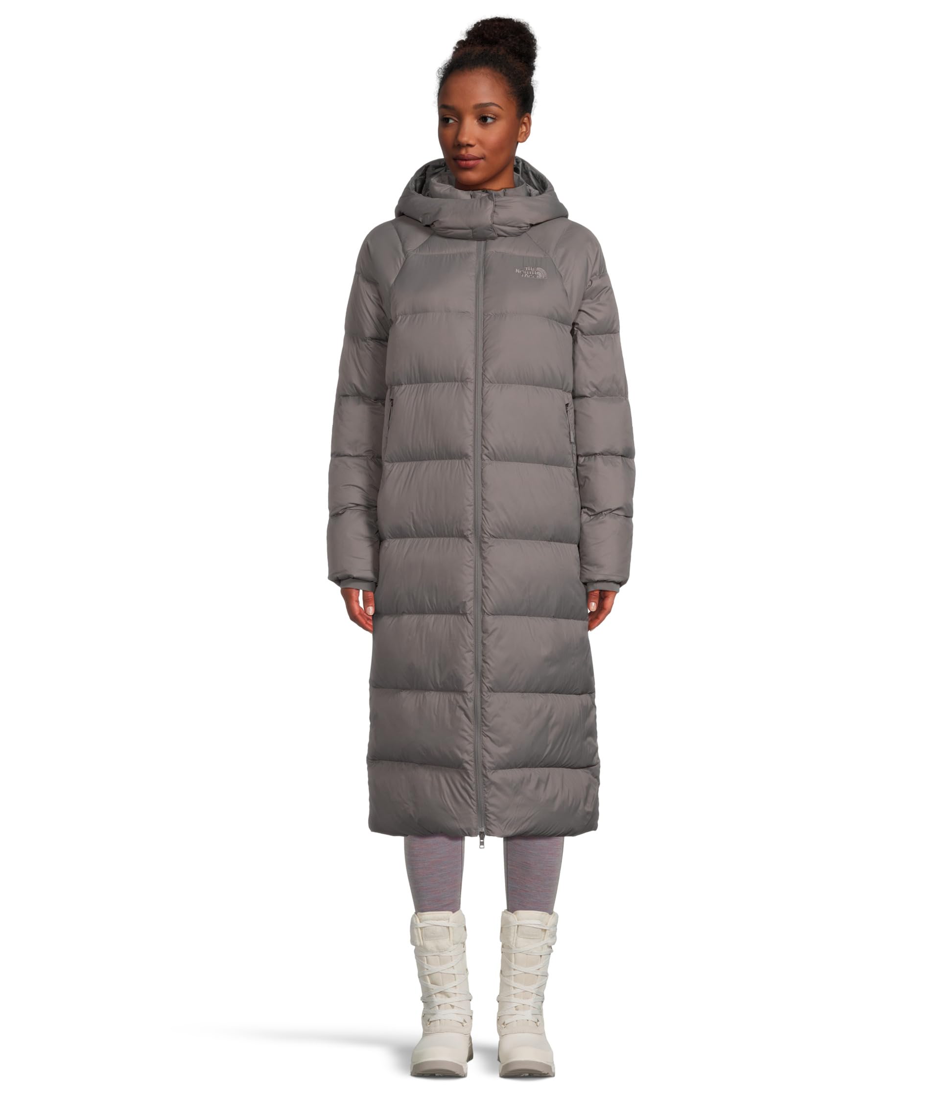 The North Face Hydrenalite City Long Down Park Veste à capuche pour femme Smoked Pearl L
