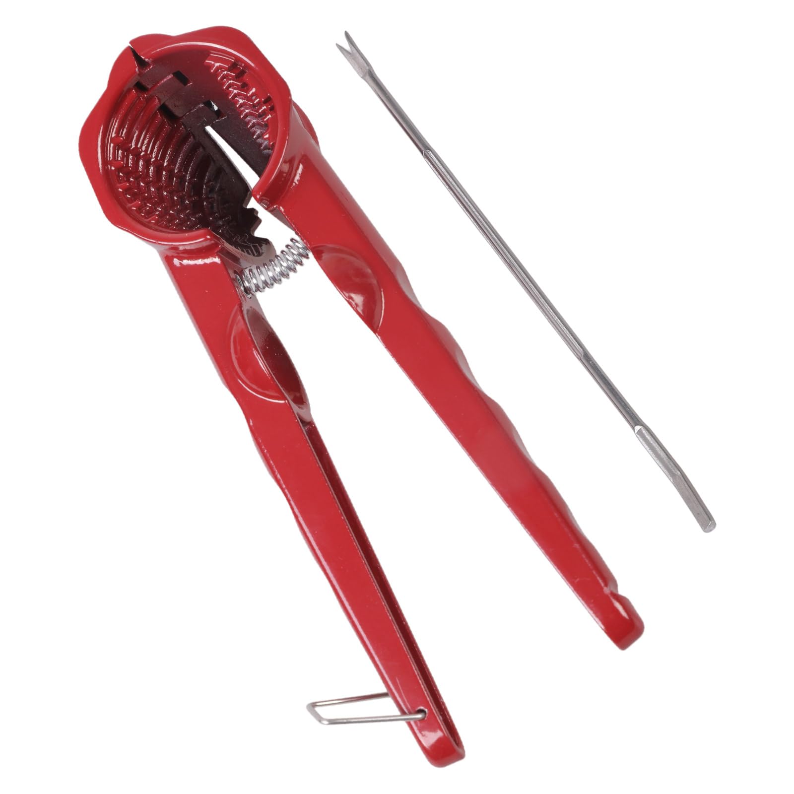 MALSSE Food Safe Double Size Openings Aluminum Nut Plier Clip for Easy Cracking Walnuts Pecan Family Kitchen Nut Cracker