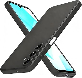 Silicone for Samsung Galaxy A36 5G Phone Case with Microfiber Lining,TPU Soft Cover Silicone Bumpers Anti-Scratch Shockproof Protective Phone Case Black