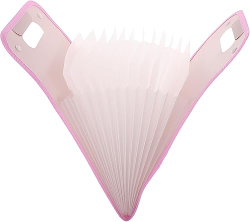 Miniatura 8 de Carpetas expansibles con bolsillos, color rosa, plástico, tamaño A4, carta, paquete de 10